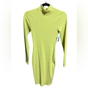 Tyche Vibrant Lime Long Sleeve Dress